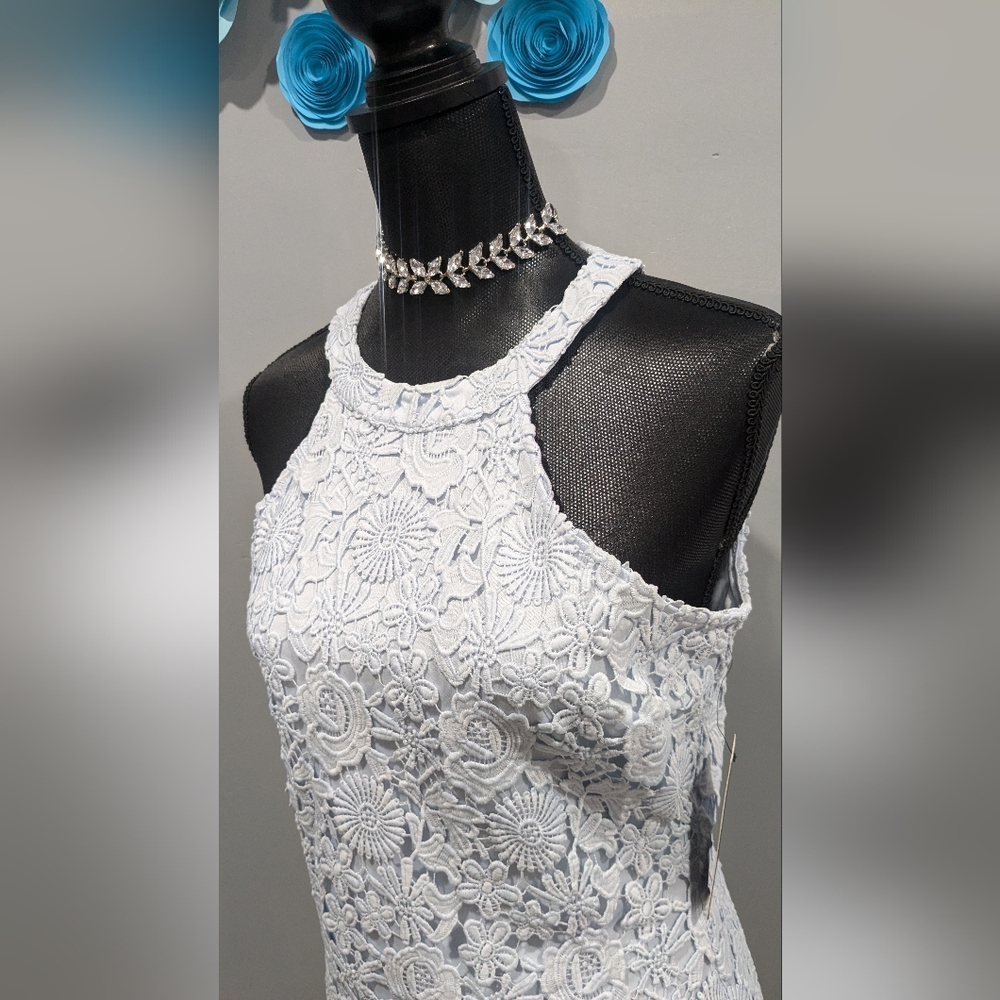 Lulu's Love Poem Light Blue Lace Dress - Picture 4 of 7